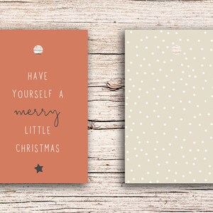 10 x Have yourself a merry little Christmas - Geschenkanhänger Tag Hangtags 5,5x8,5cm mit Lochung