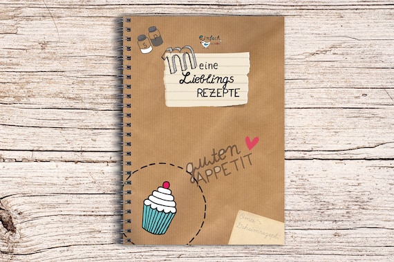 Rezept Kochbuch A5 Einfach Schon Vintage Etsy