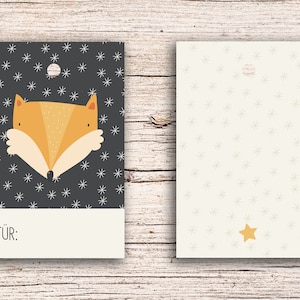 10 x Fox - Pour... - Étiquettes volantes 5,5 x 8,5 cm avec perforation