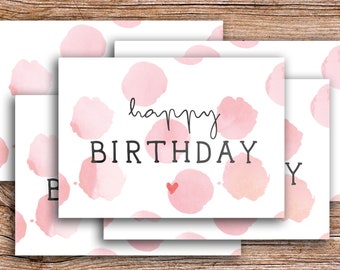 10 x Happy Birthday A8 Card Set Gift Tags