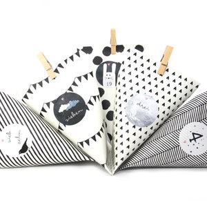 DIY Calendrier de lAvent Craft Boxes Boîtes B / W pour DIY Clinging image 3