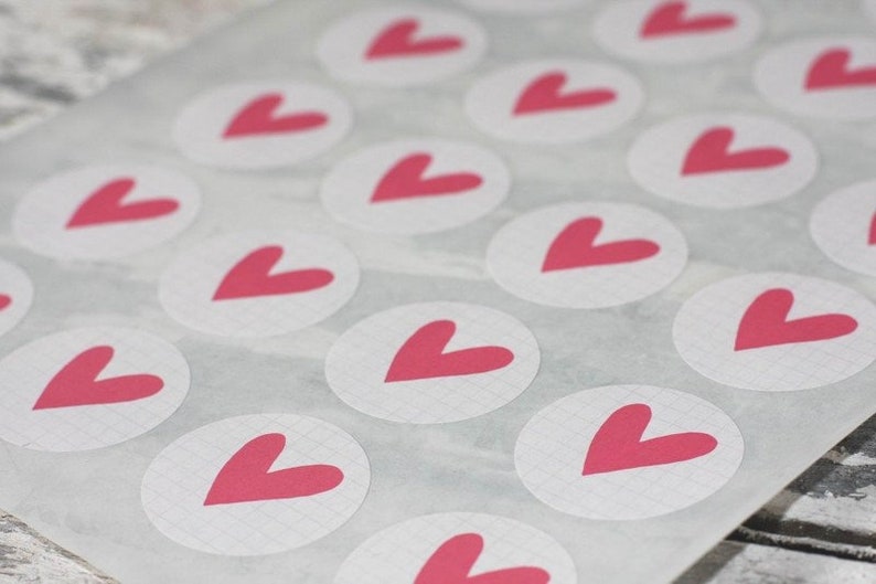 Heart 24 Sticker Kariet 40mm Gift Sticker image 3