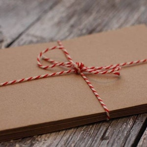 10 buste in carta kraft C6 naturale