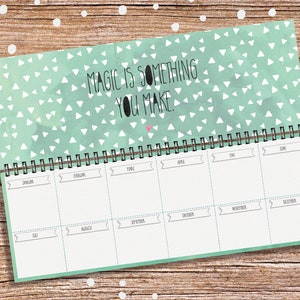 My Weekly Planer grün Tischkalender Wochenplaner Bild 3