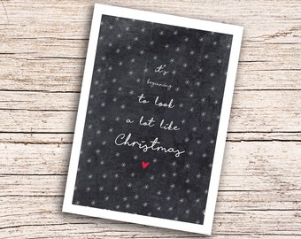 It's beginning to look a lot like christmas Tafel - Greeting Card A6 Christmas Card Postcard