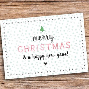 Buon Natale e felice anno nuovo - Biglietto A6 Biglietto di auguri A6 Cartolina di Natale Cartolina