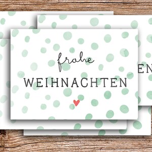 10 Frohe Weihnachten A8 Kartenset Geschenkanhänger