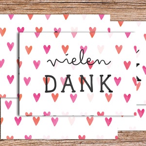 10 x vielen Dank - A8 Kartenset Geschenkanhänger