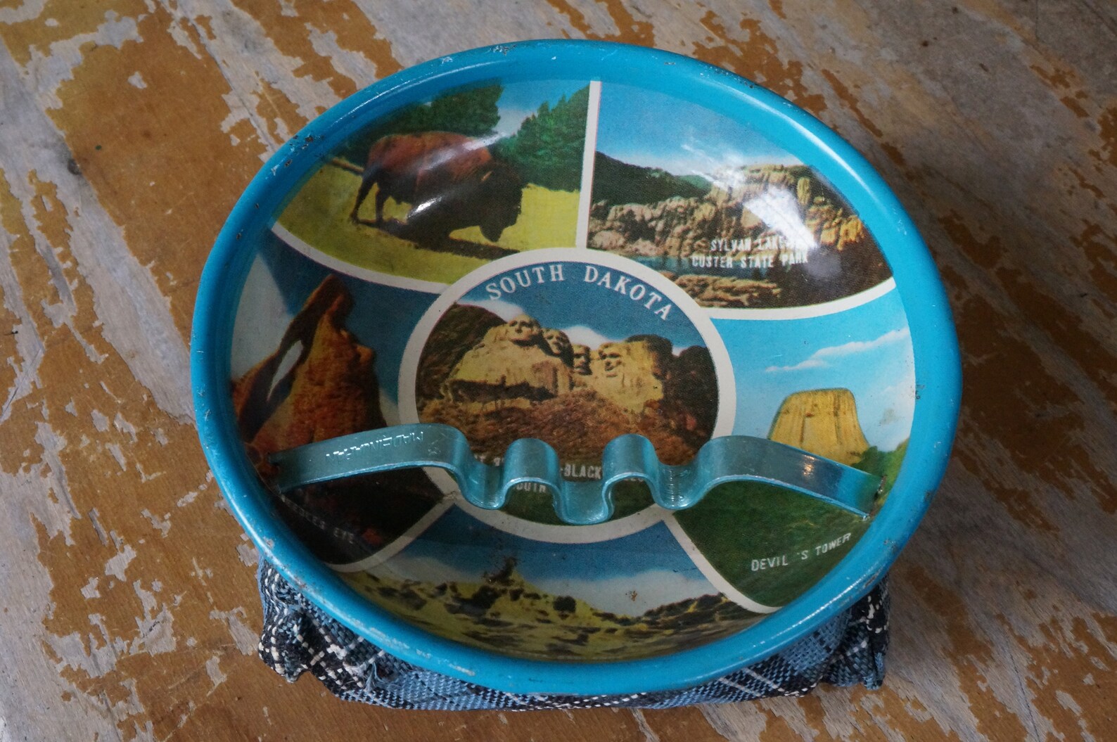Vintage Souvenir Bean Bag Ashtray South Dakota Etsy