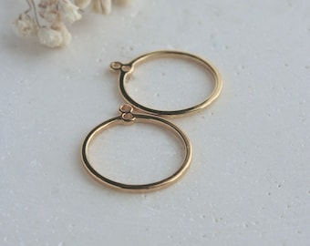 Pieces (2) for Ear jacket, gold OR silver plated cercle (behind the ear).