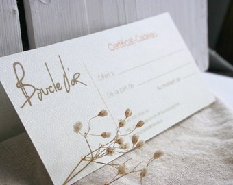 Boucle D'or gift certificate - jewelry.