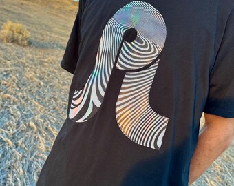 Pretty Lights Hypno Holographic Tee | Unisex Festival Rave Rainbow Sparkle Streetwear