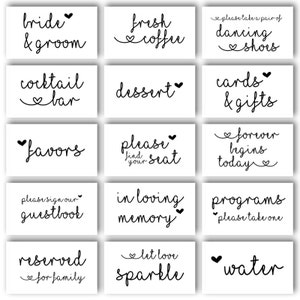 Whimsical Wedding Sign Collection Instant Download 15 Matching Wedding Signs 5x7 Printable DIY Wedding Signage image 2