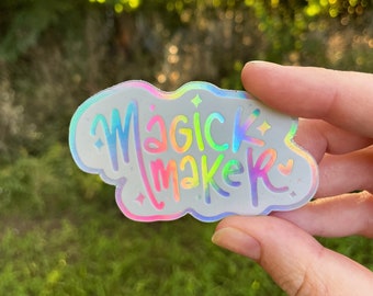 magick maker - vinyl holographic sticker