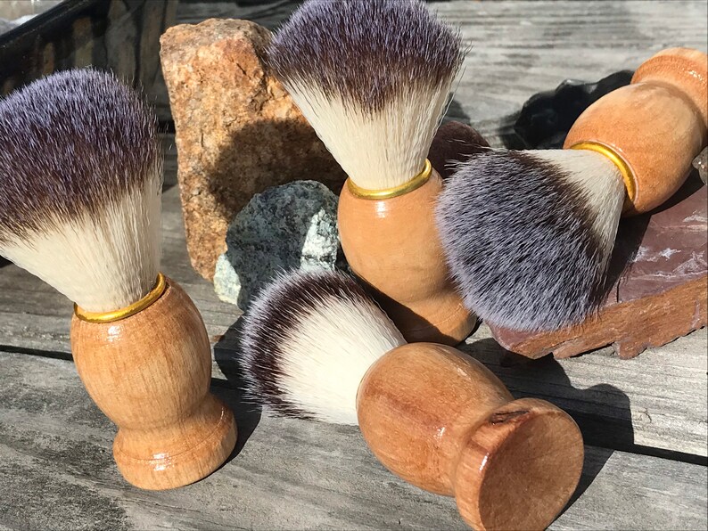 Set of 6 Wet Shave Brush Wooden Handle Bulk Etsy
