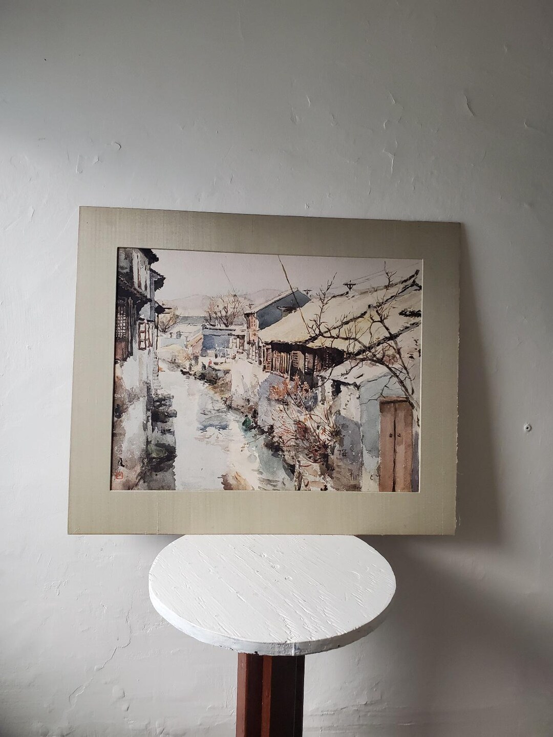 Vintage Chen Chi Morning Traders Print Watercolor Chinese American ...