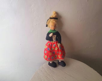 Vintage German Doll Folk Art Girl Germany vintage gypsycore