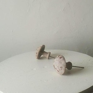 Handmade Mushroom drawer pulls rustic cottagecore forestcore design goblincore