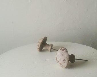 Handmade Mushroom drawer pulls rustic cottagecore forestcore design goblincore