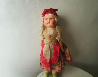 50s Hungarian Doll Art Girl Hungary vintage gypsycore