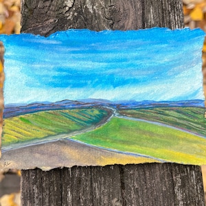 Valley View Original Gouache Painting