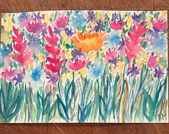 Flowers Original Watercolor Painting