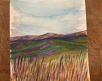 Landscape Original Watercolor Painting