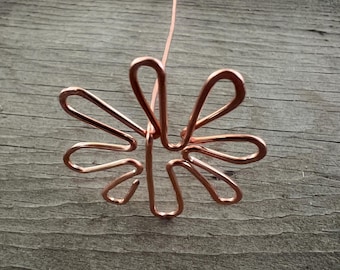 Hammered Copper Flower Bookmark