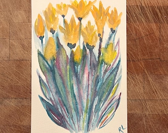 Flowers Original Watercolor Painting