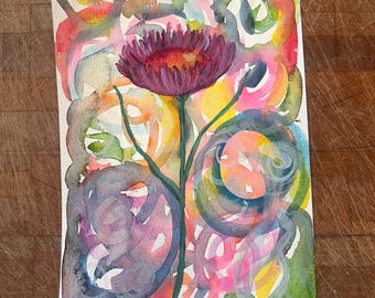 Flower Original Watercolor Painting