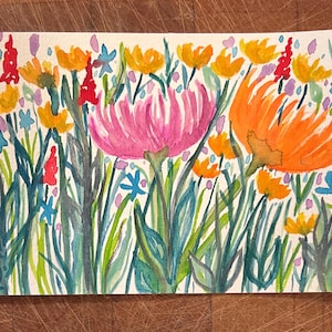 Flowers Original Watercolor Painting