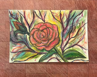 Rose Original Watercolor Painting