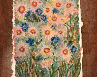 Joyful Flowers Original Watercolor Painting