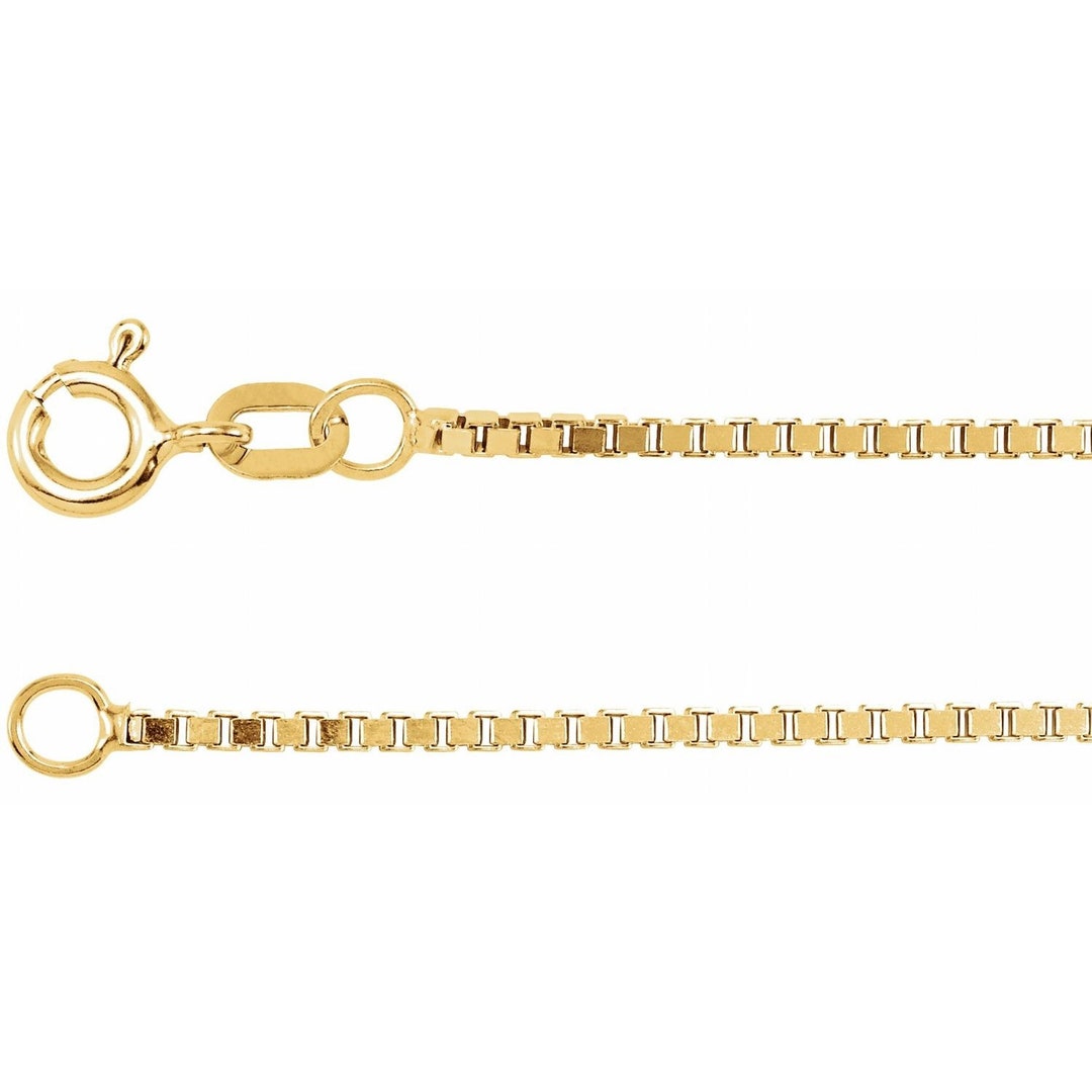 14K Box Chain - Etsy
