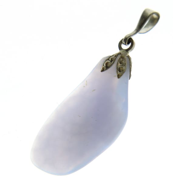 Sterling Silver Baroque Chalcedony Pendant