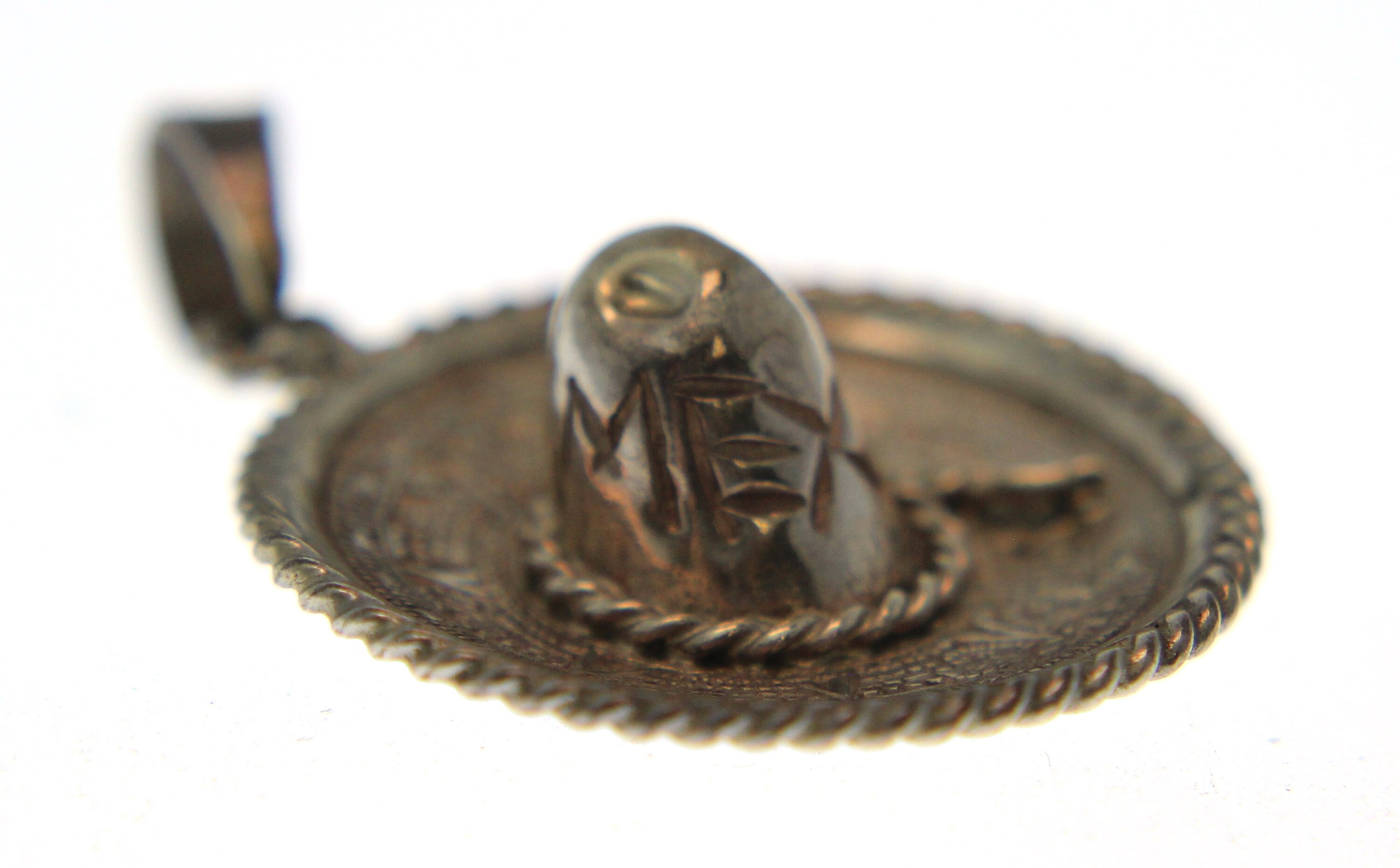 Sterling Silver Large Sombrero Pendant - Etsy UK