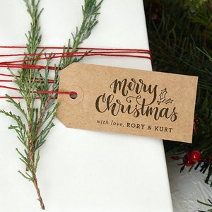 Frohe Weihnachten Stempel für Weihnachtsgeschenkanhänger, Urlaub Geschenkanhänger Stempel, Personalisierter Stempel für Chirstmas Geschenke, Weihnachtskarten