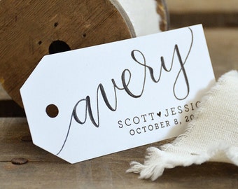 Handwritten Calligraphy Personalized Wedding Favor Name Tags, Place cards, Placecards, Escort Cards, Name Cards, Gift Tags