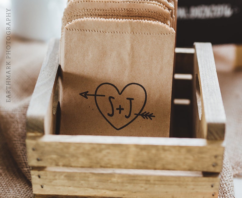 Monogram Initial Rubber Stamp. Custom Stamp Initials With Etsy