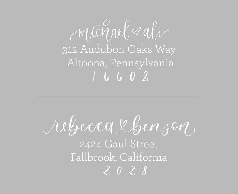 Return Address Rubber Stamp, Custom Stamp, Personalized Address Stamp, Calligraphy Stamp, Handwritten Address Stamp, Housewarming Gift image 7