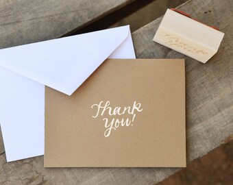 Thank You Rubber Stamp, With or WIthout Personalized Name