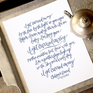 Handwritten Wedding Vows Art, Custom Personalized Printable. Wedding Vow Keepsake. Unique Gift for Wife or Husband. Anniversary Gift.