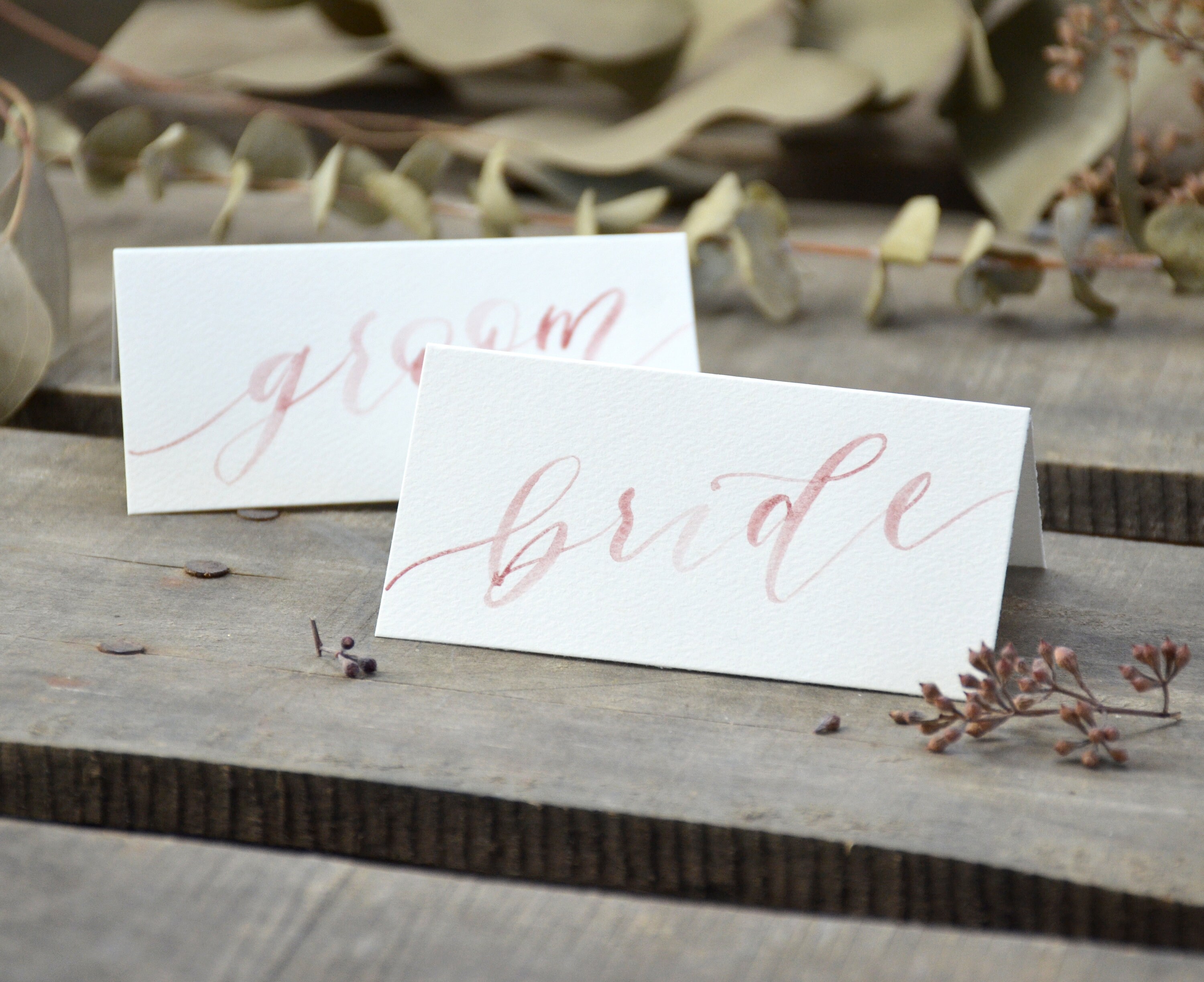 Watercolor Wedding Tent Cards Wedding Placecards Handwritten Etsy