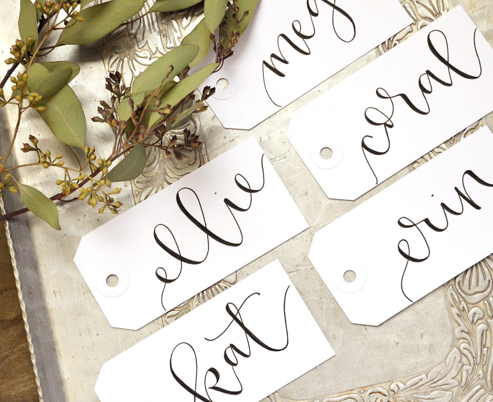Handwritten Calligraphy Personalized Name Tags Gift Tags | Etsy