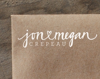 Custom, and Personalized, 2 Lines of Handwritten and DigitalText Rubber Stamp