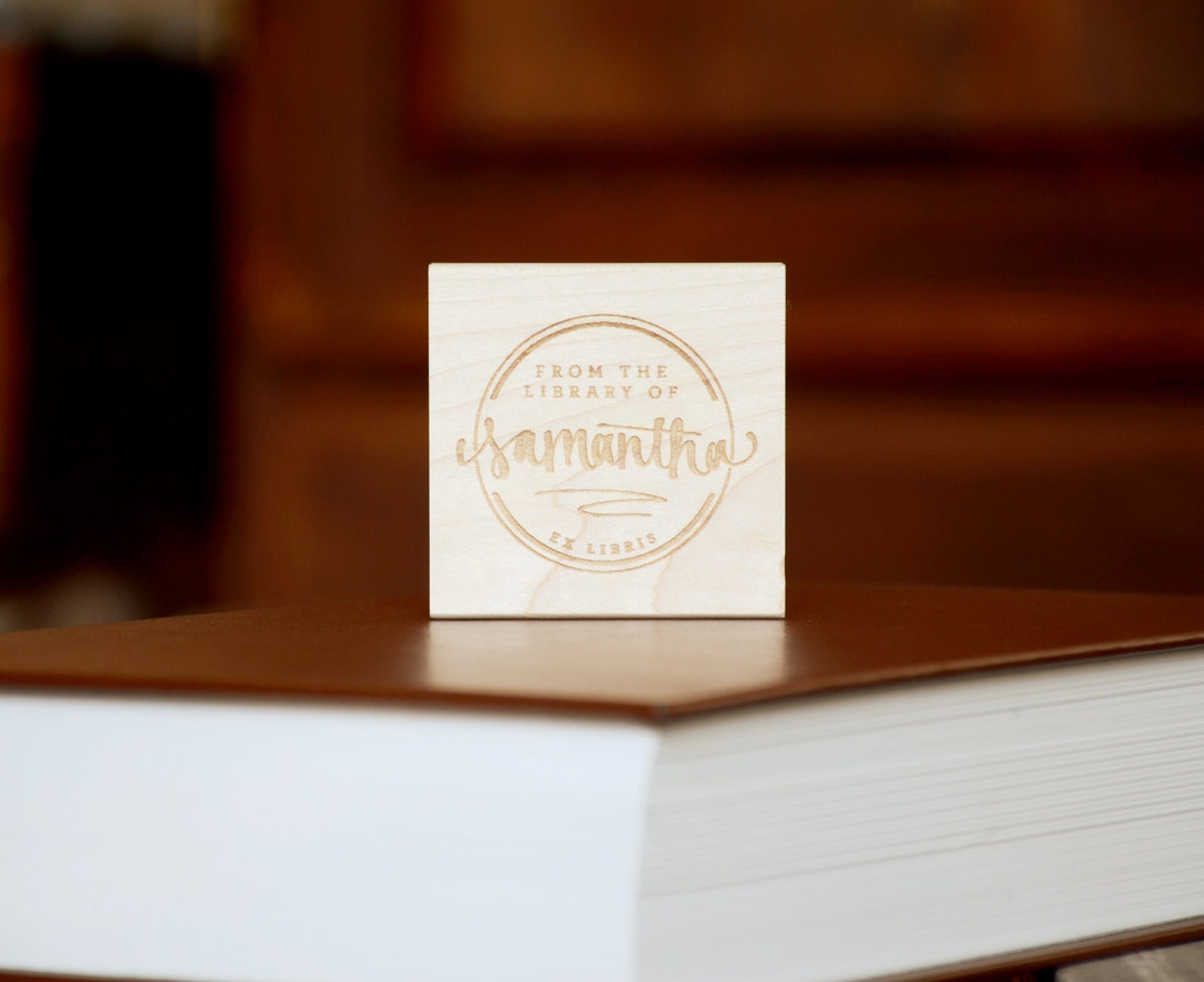 Book Stamp Personalized Gift Idea Bookplate Stamp From the Etsy