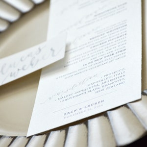Printed Wedding Reception Menus, Custom Watercolor Menu, Wedding Calligraphy, Dinner Menu, Custom Menu Card, Party Menu, Reception Menu image 6