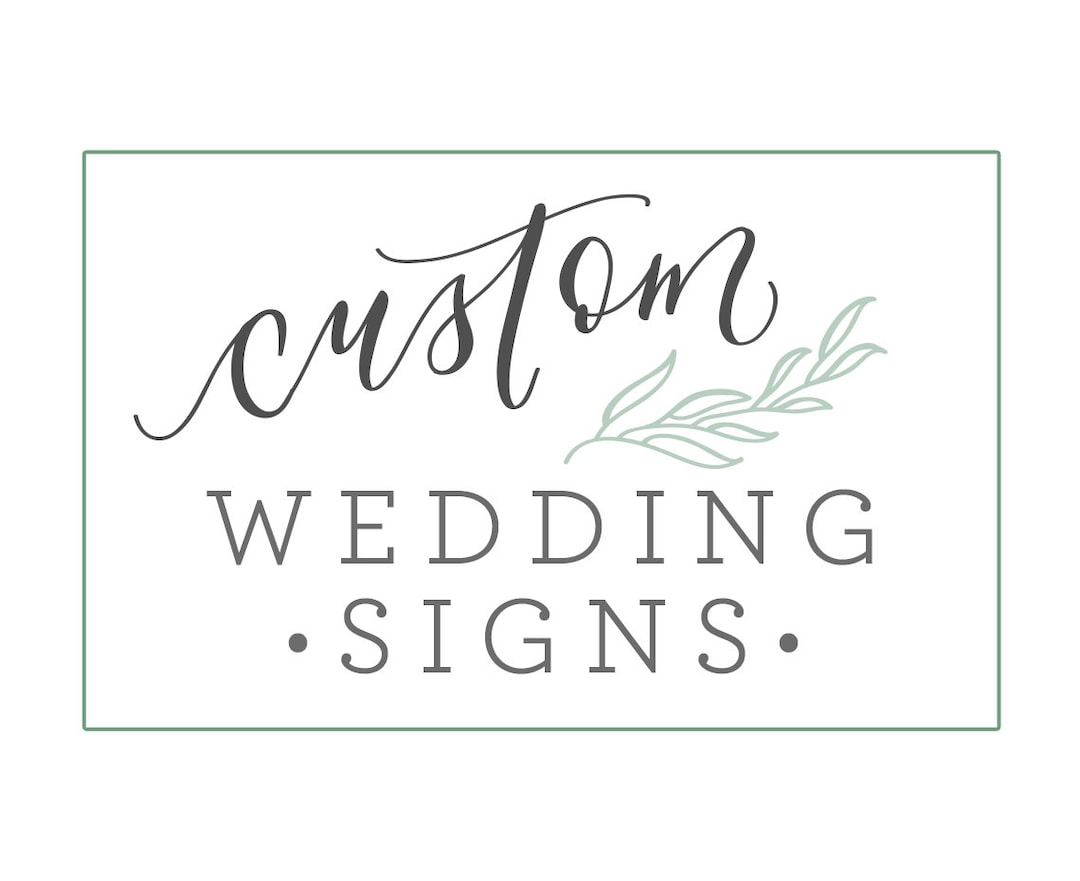 Custom Watercolor Wedding Signs for Wedding Favors, Cards and Gifts ...