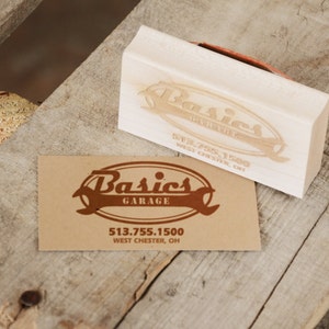 Business Card Sized Rubber Stamp