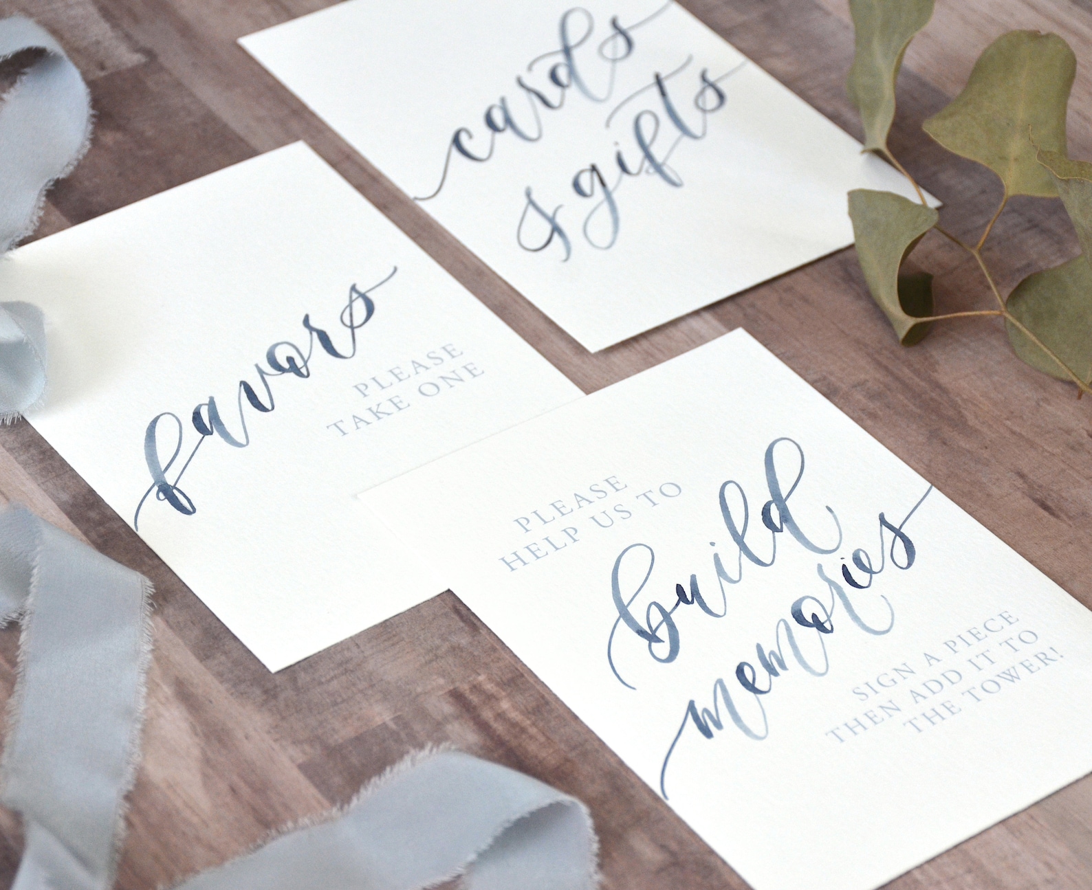 Custom Watercolor Wedding Signs for Wedding Favors, Cards and Gifts ...